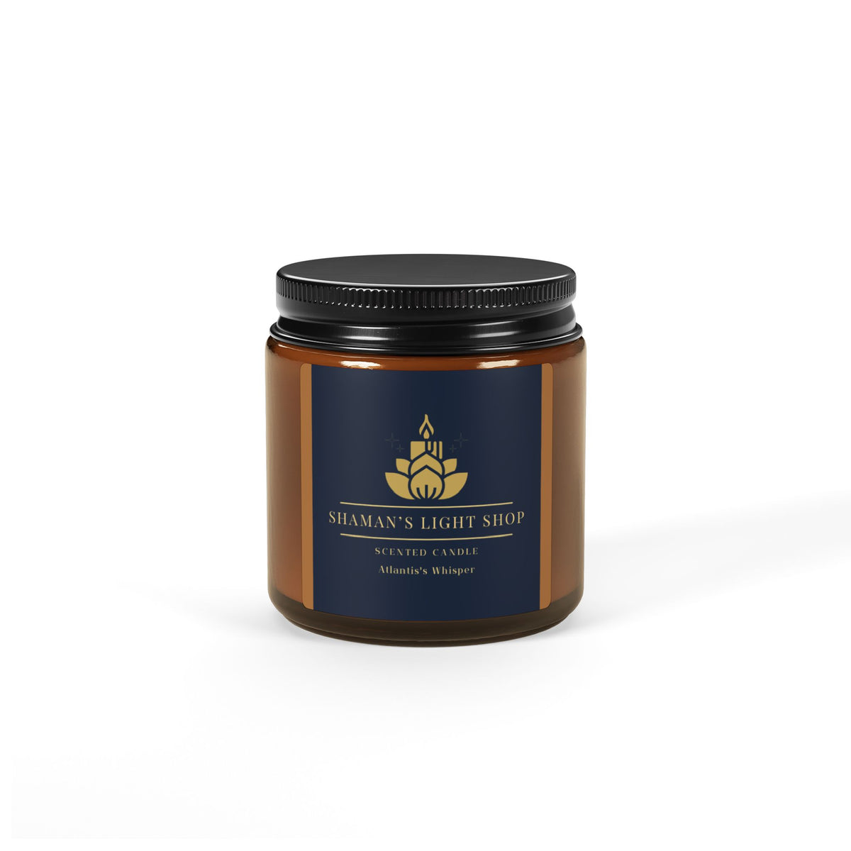 Atlantis's Whisper Scented Soy Candle (Amber Jar)