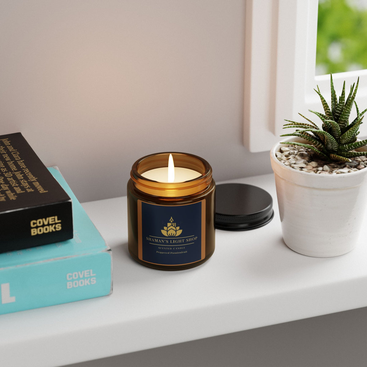 Peppered Passionfruit Scent  - Amber Jar Soy Candle