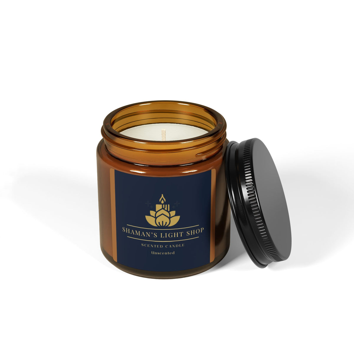 Unscented Soy Candle (Amber Jar)